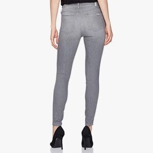 7 For All Mankind The Skinny Crop Grey Jeans